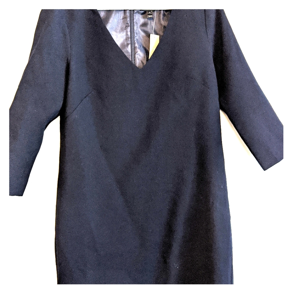 J crew navy wool mini dress